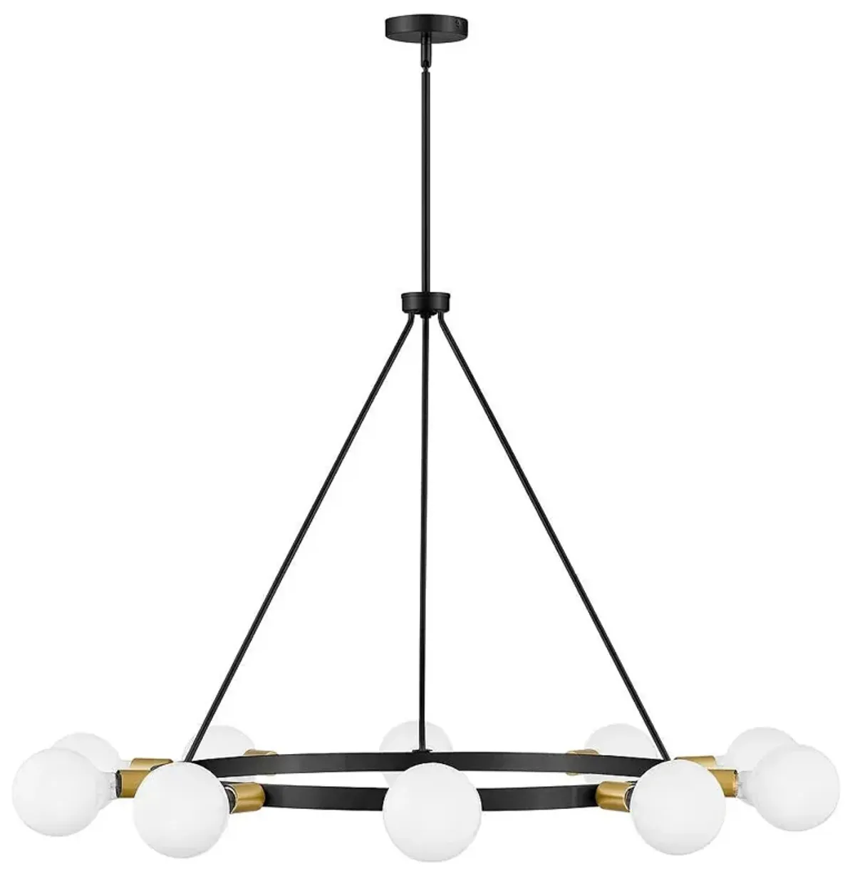 LARK ORLA Large Single Tier Chandelier Black