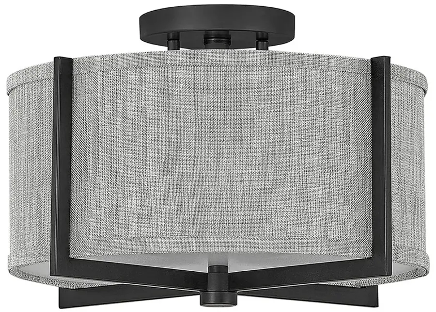 Axis 14 1/2" Wide Black Ceiling Light with Gray Shade