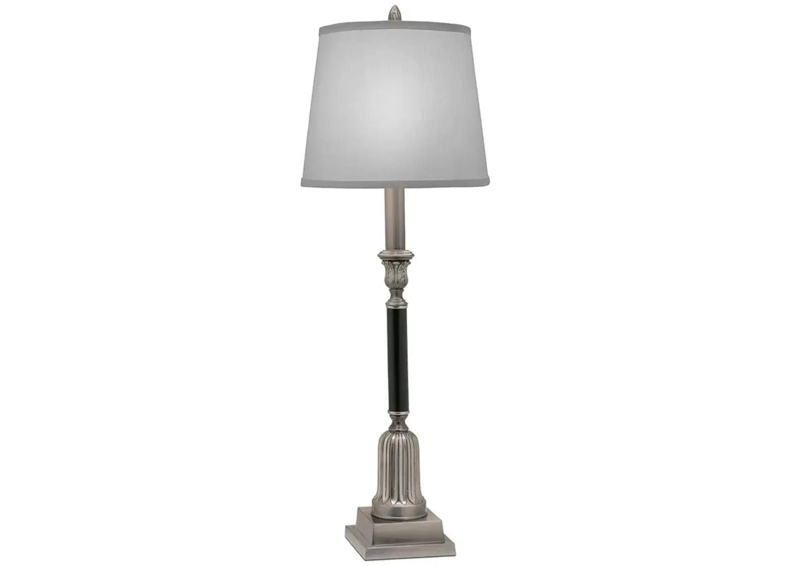 33" H Antique Nickel &#38; Matte Black Buffet Lamp