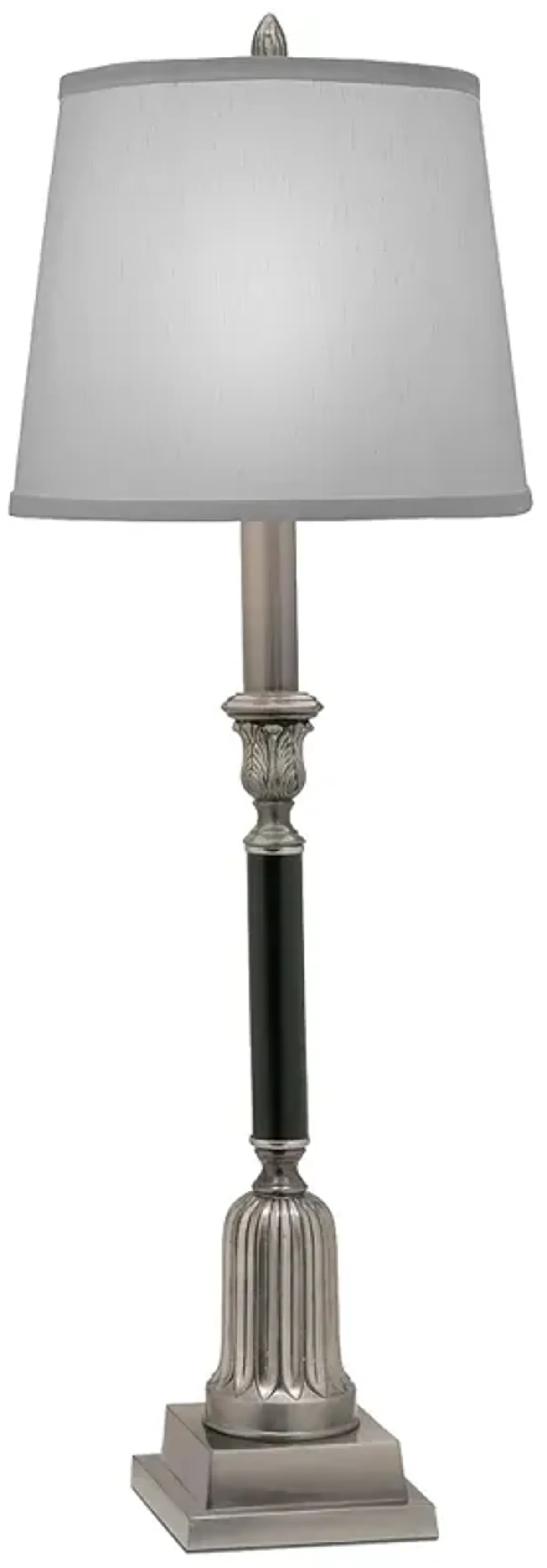 33" H Antique Nickel &#38; Matte Black Buffet Lamp