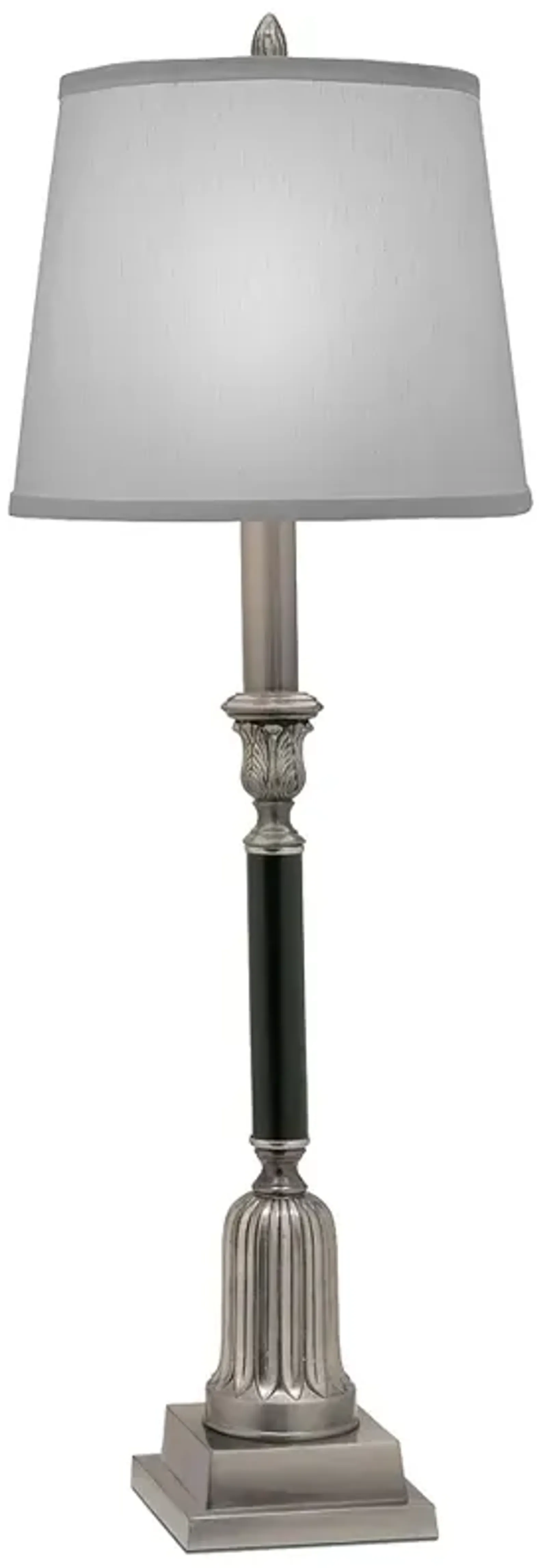 33" H Antique Nickel &#38; Matte Black Buffet Lamp