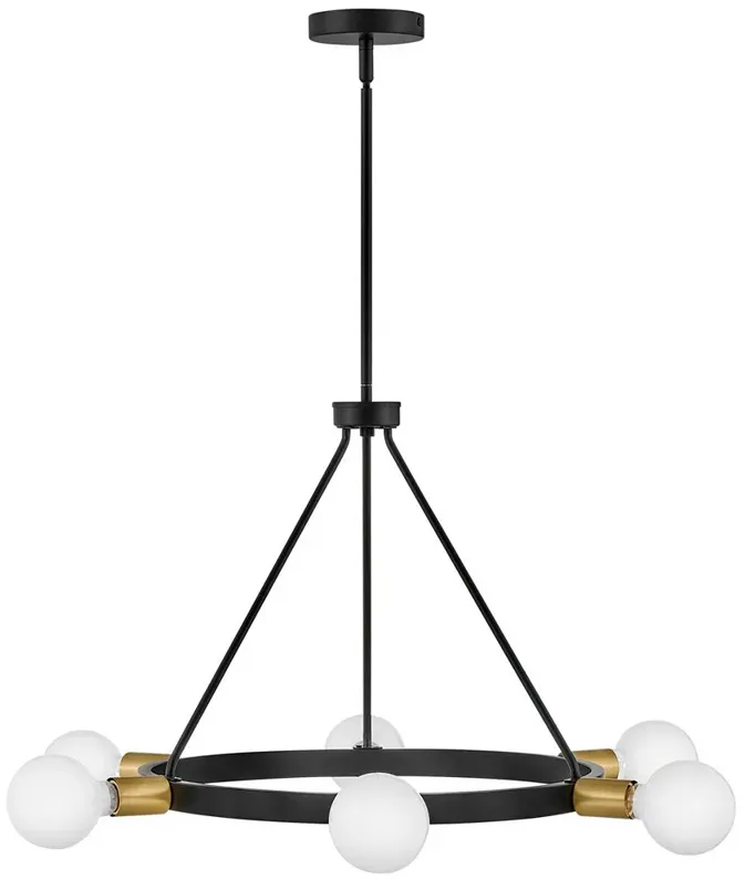 LARK ORLA Medium Single Tier Chandelier Black