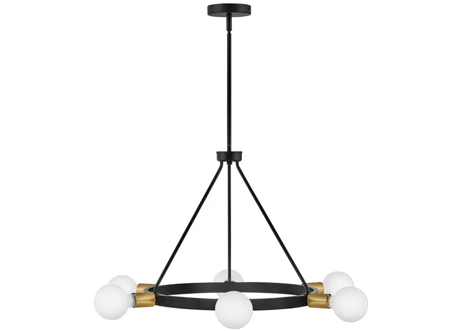 LARK ORLA Medium Single Tier Chandelier Black