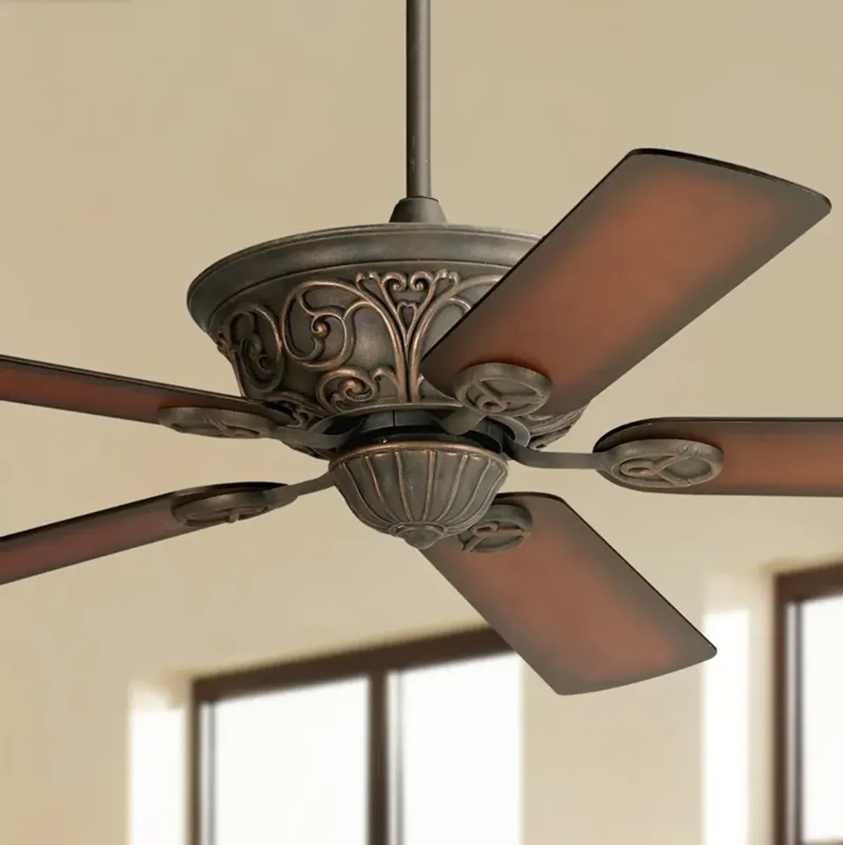 52" Casa Contessa Bronze Ceiling Fan with Pull Chain