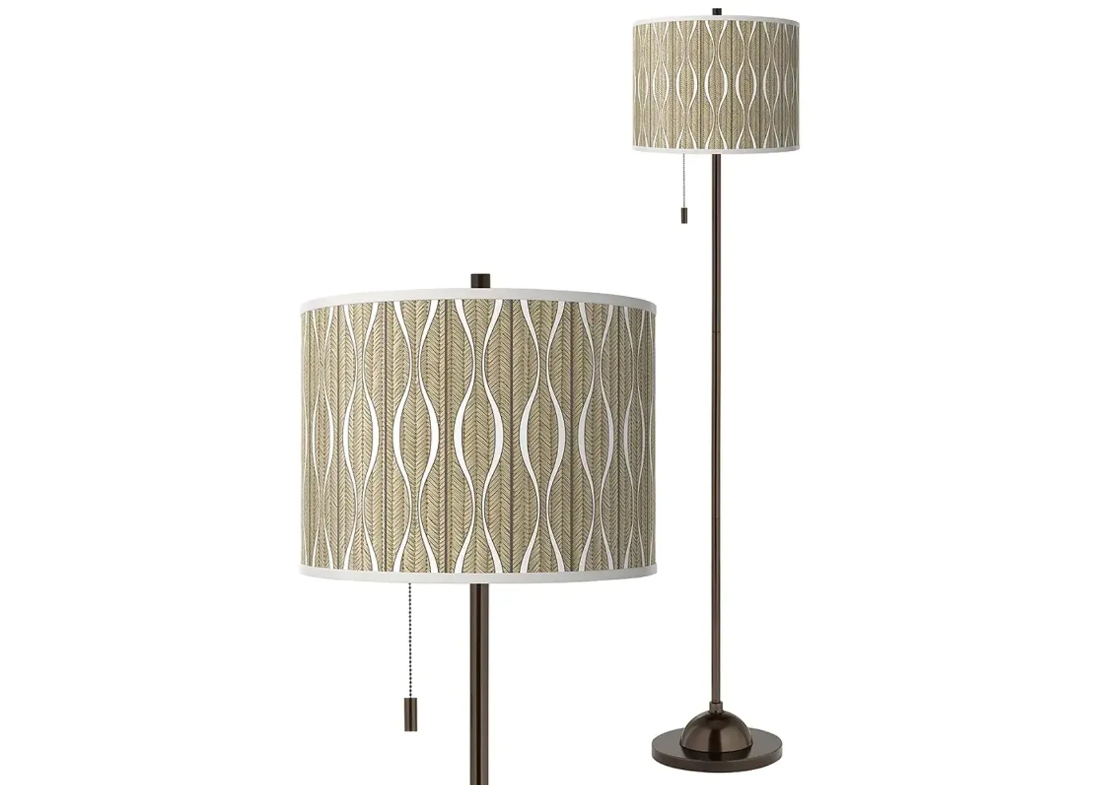 Swell Giclee Glow Bronze Club Floor Lamp