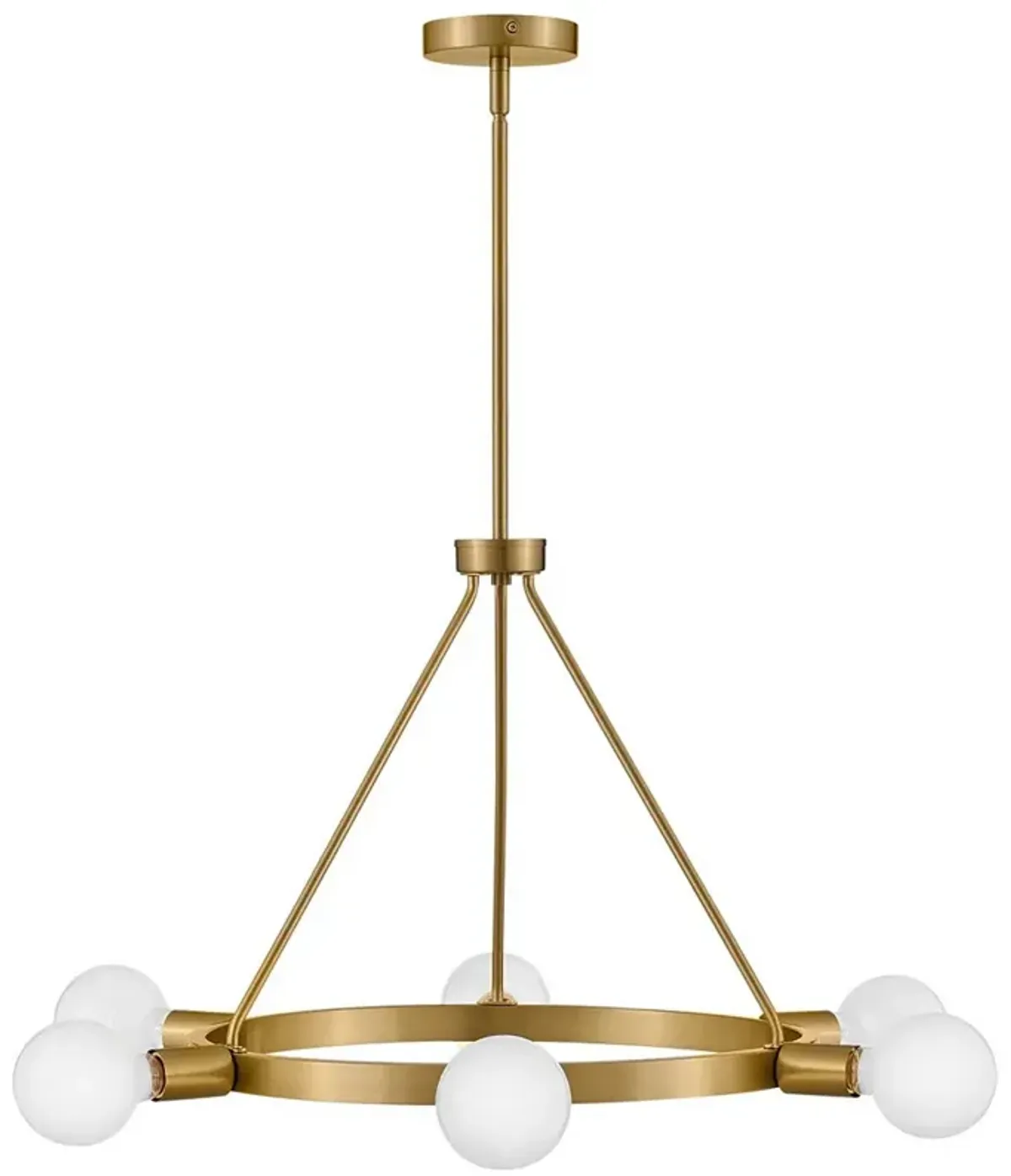 LARK ORLA Medium Single Tier Chandelier Lacquered Brass