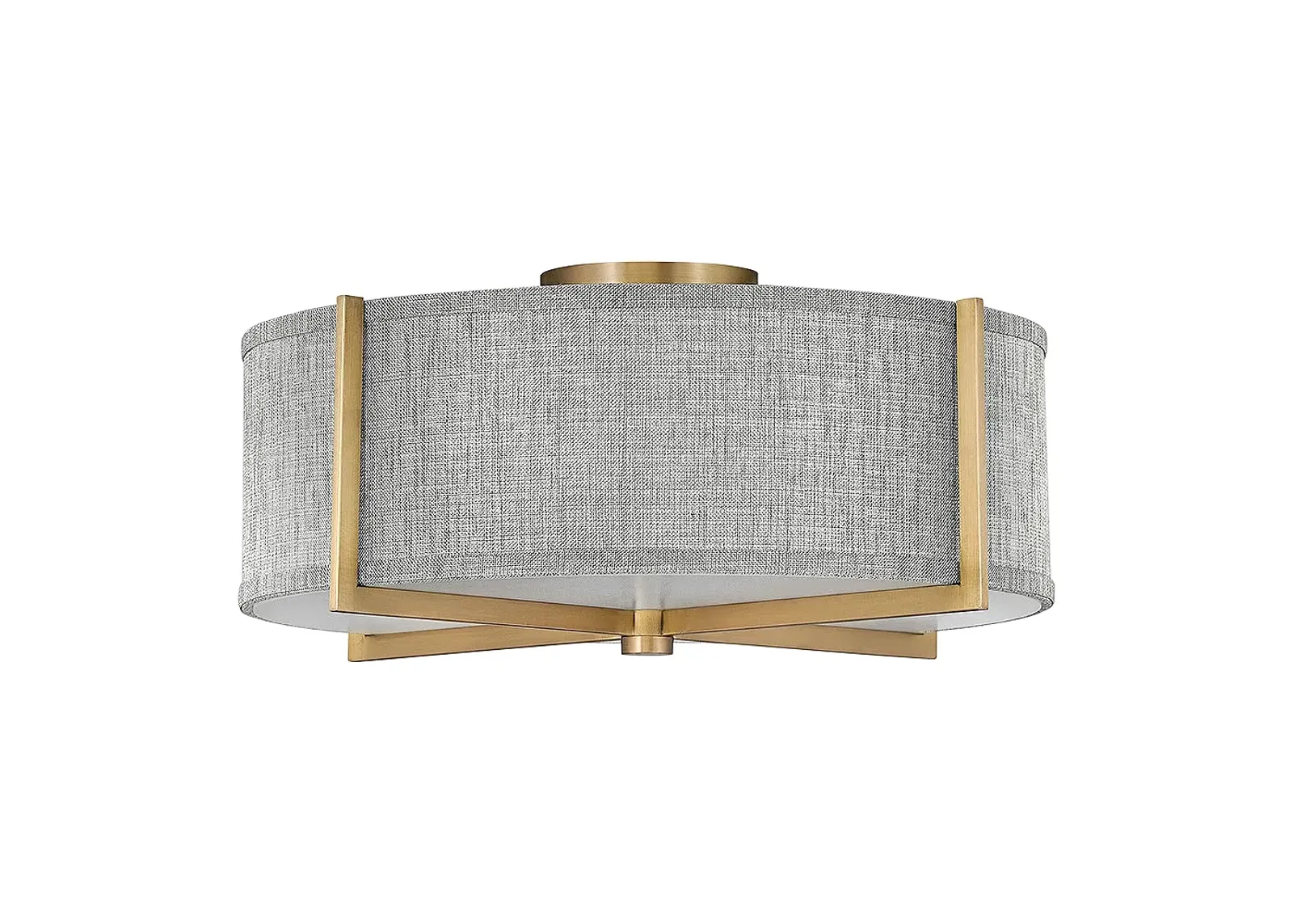 Axis 19 1/2" Wide Heritage Brass LED Ceiling Light