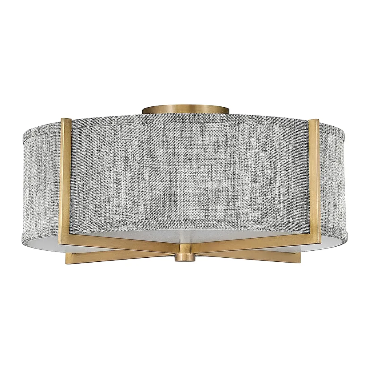 Axis 19 1/2" Wide Heritage Brass LED Ceiling Light