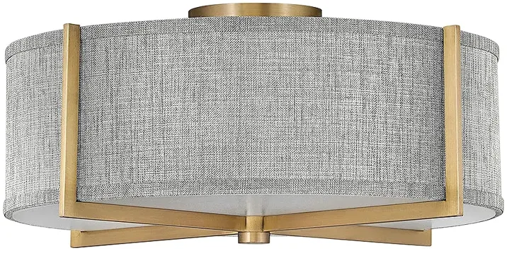 Axis 19 1/2" Wide Heritage Brass LED Ceiling Light