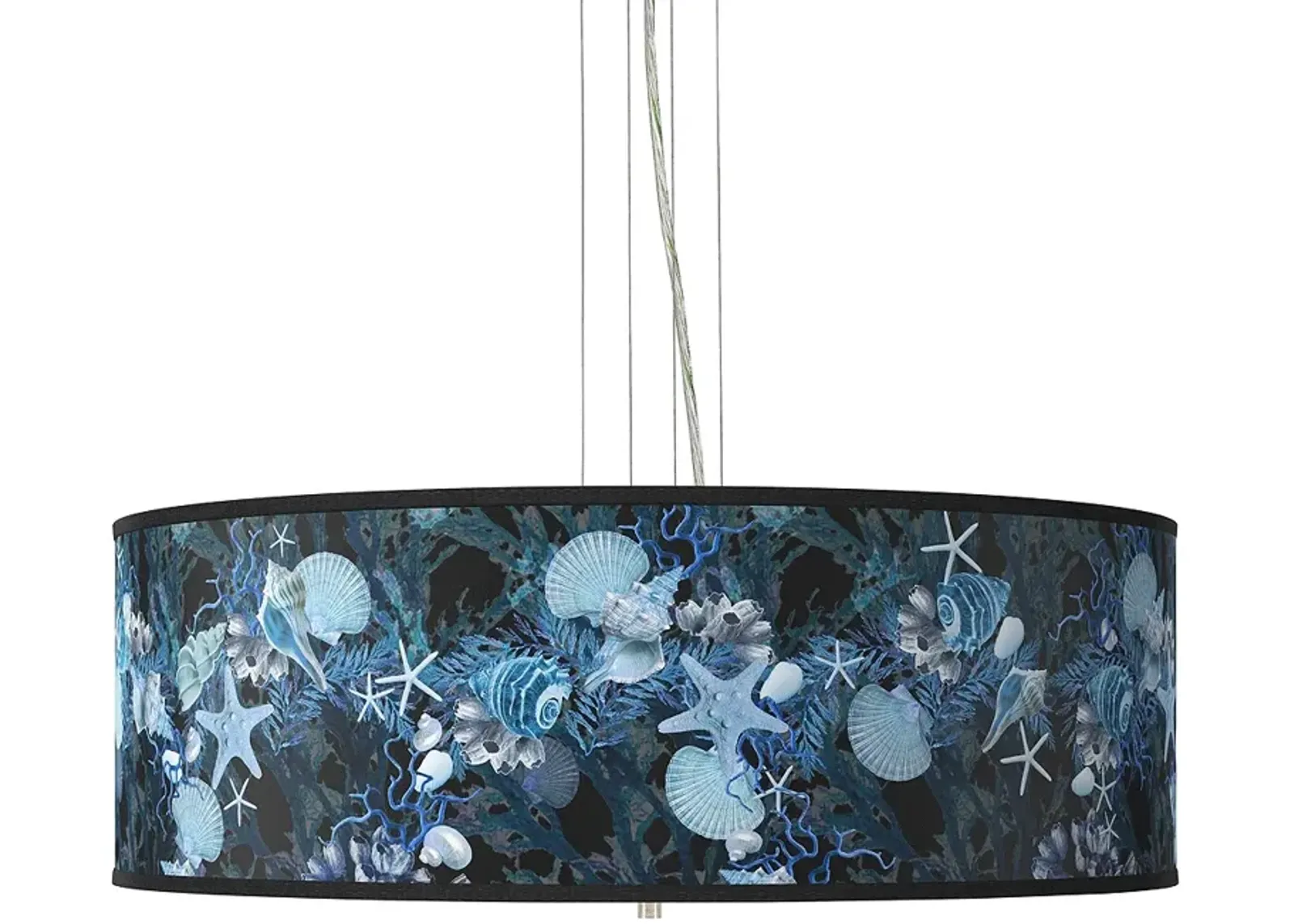 Blue Seas Giclee 24" Wide 4-Light Pendant Chandelier