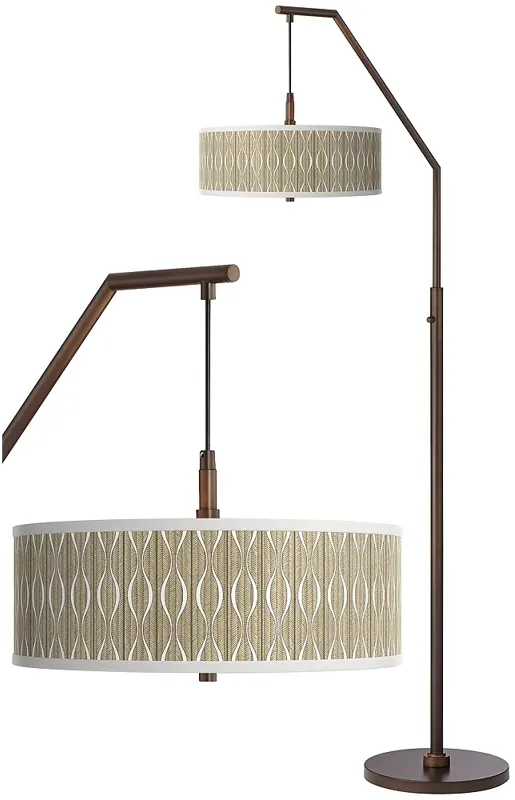 Swell Bronze Downbridge Arc Floor Lamp