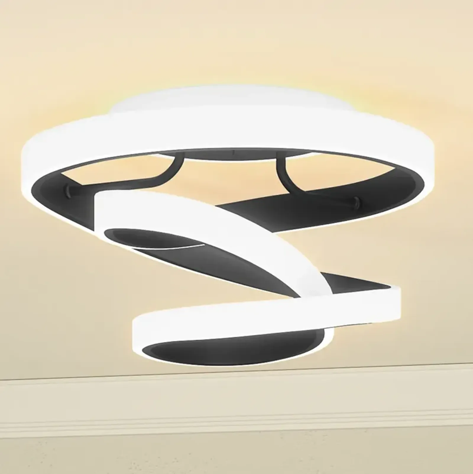 Quoizel Aviva 13"W Matte Black Aluminum LED Ceiling Light