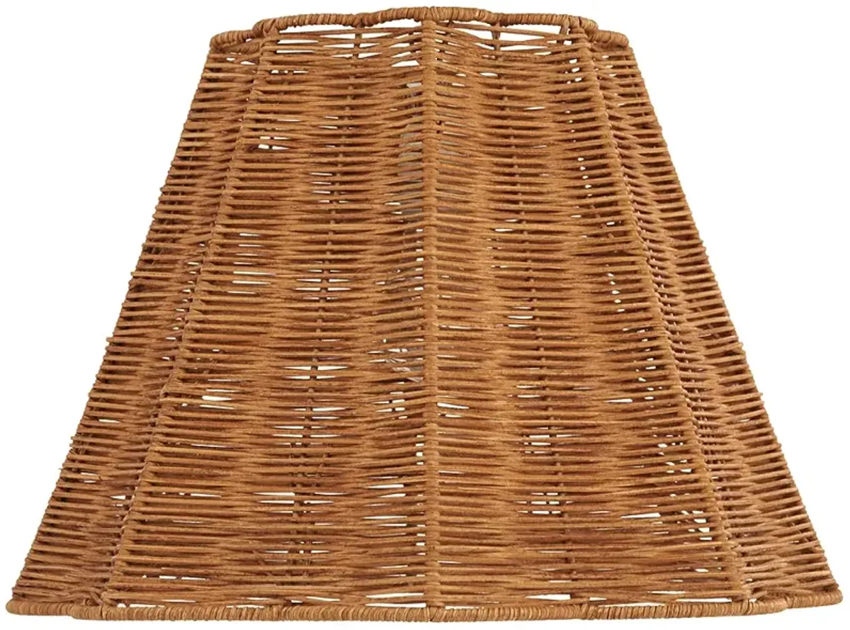 Springcrest Natural Dark Rattan Lamp Shade by Springcrest 8x16x11