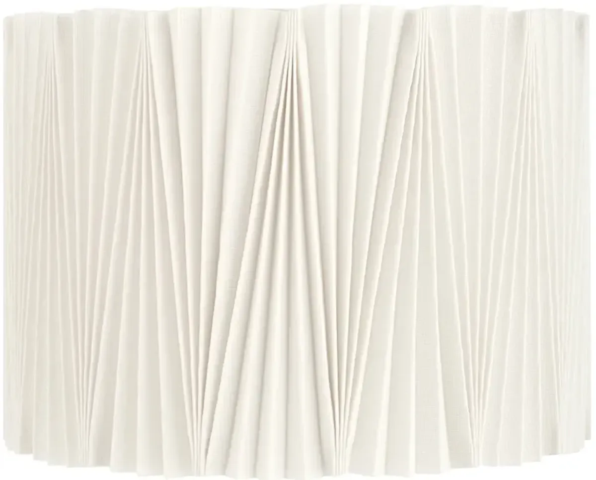 Springcrest Julie Off-White Diamond Pleat Drum Shade 15x15x11 (Spider)