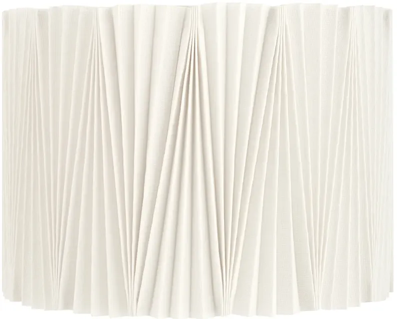 Springcrest Julie Off-White Diamond Pleat Drum Shade 15x15x11 (Spider)