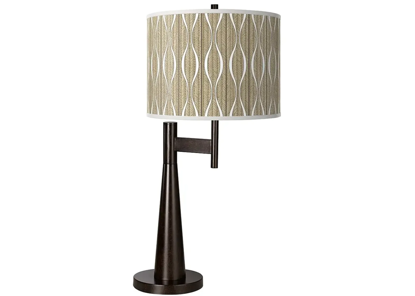 Giclee Glow Novo 30 3/4" Swell Shade with Bronze Modern Table Lamp