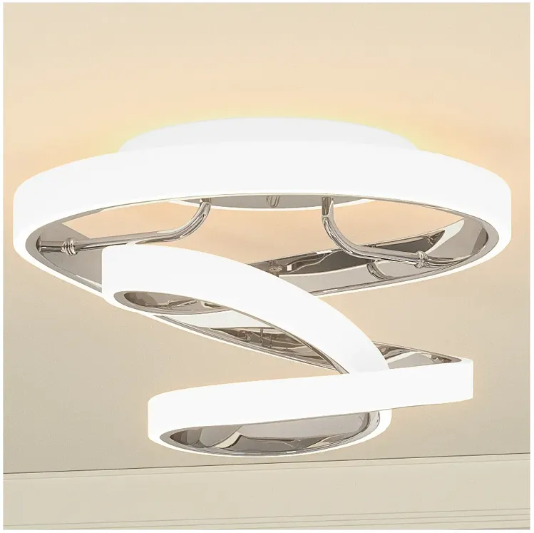 Aviva Integrated LED Polished Chrome Semi-Flush Mount