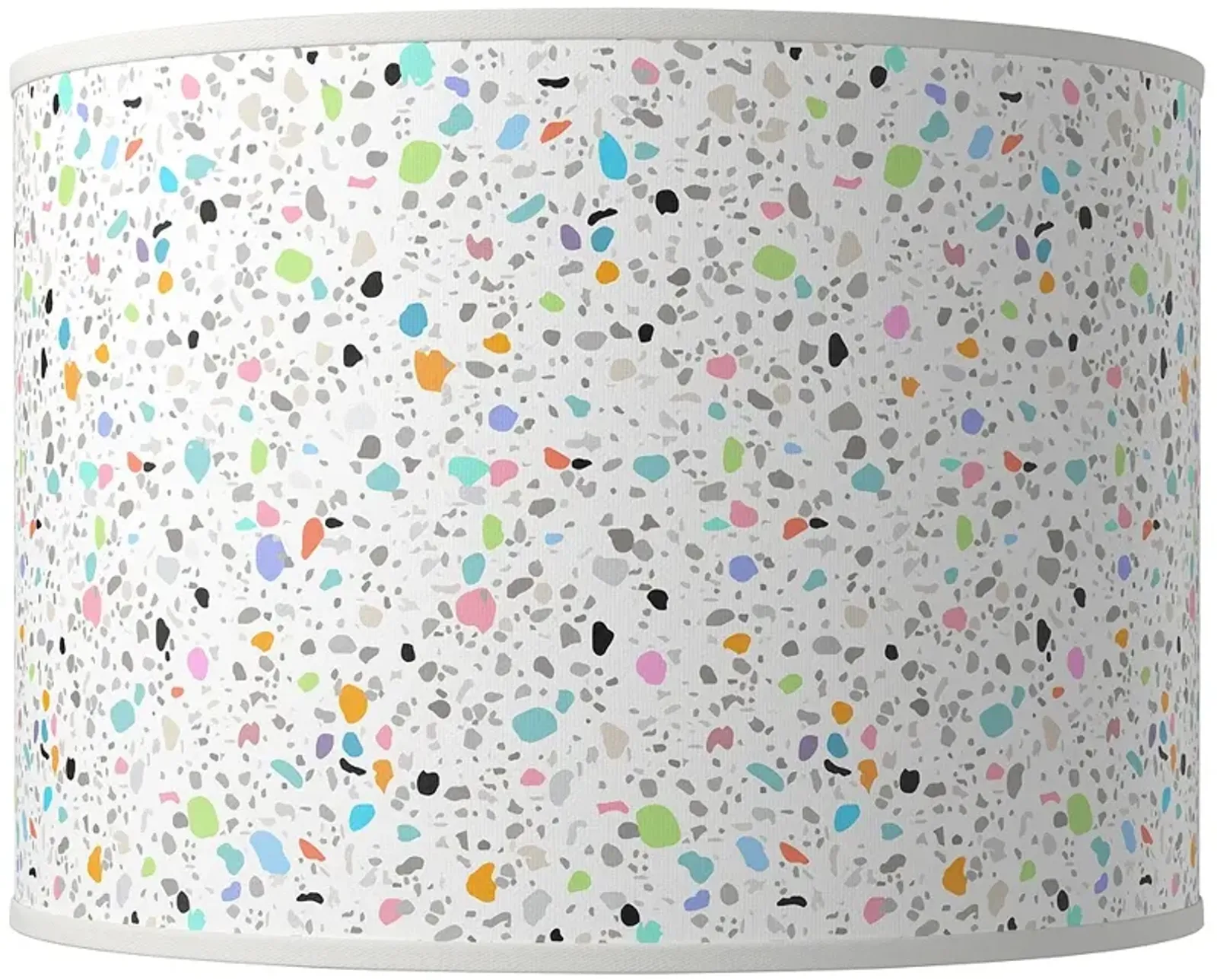 Colored Terrazzo Giclee Round Drum Lamp Shade 15.5x15.5x11 (Spider)