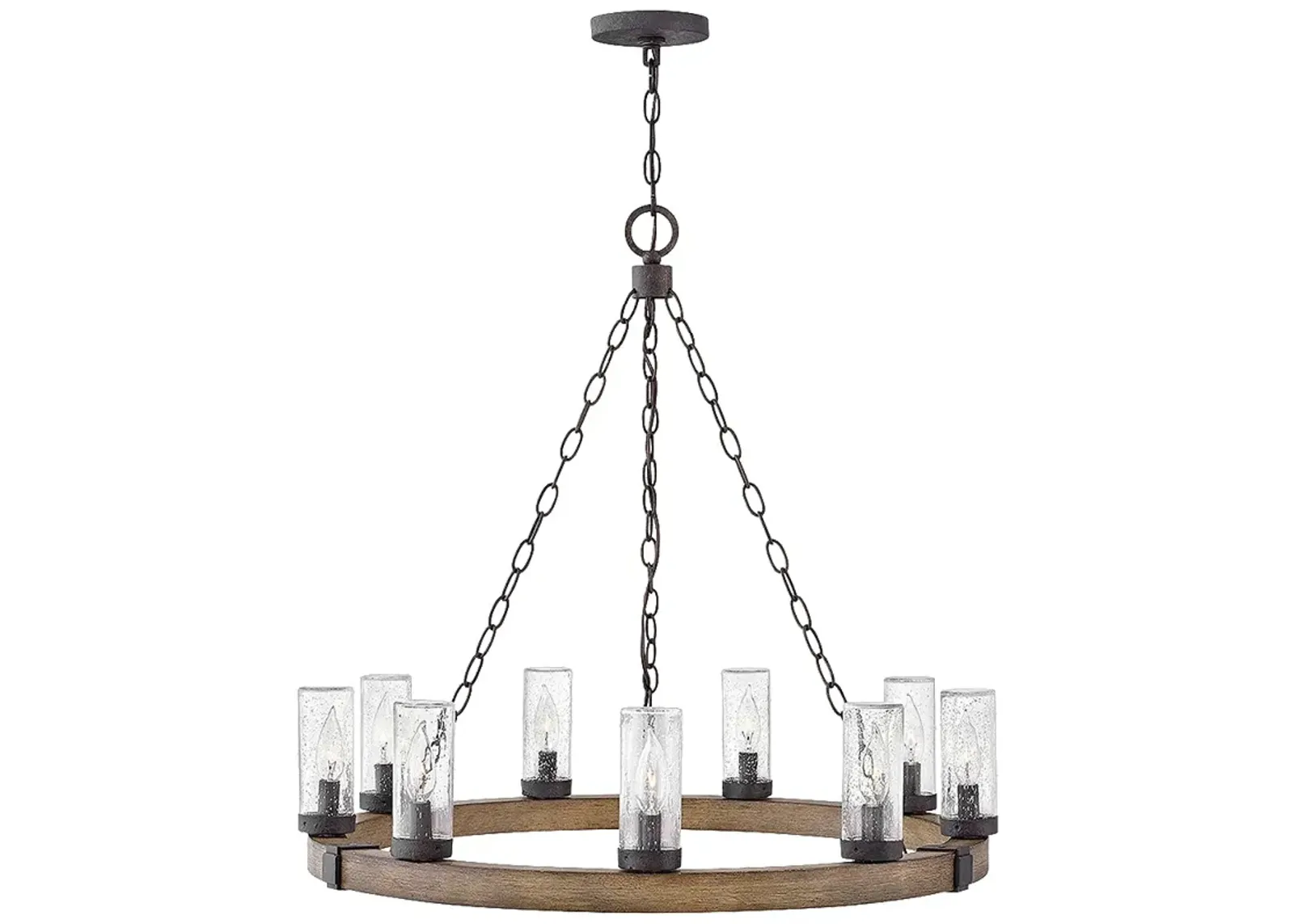 Sawyer Medium Single Tier 12v 24" Wide 6-Light Chandelier