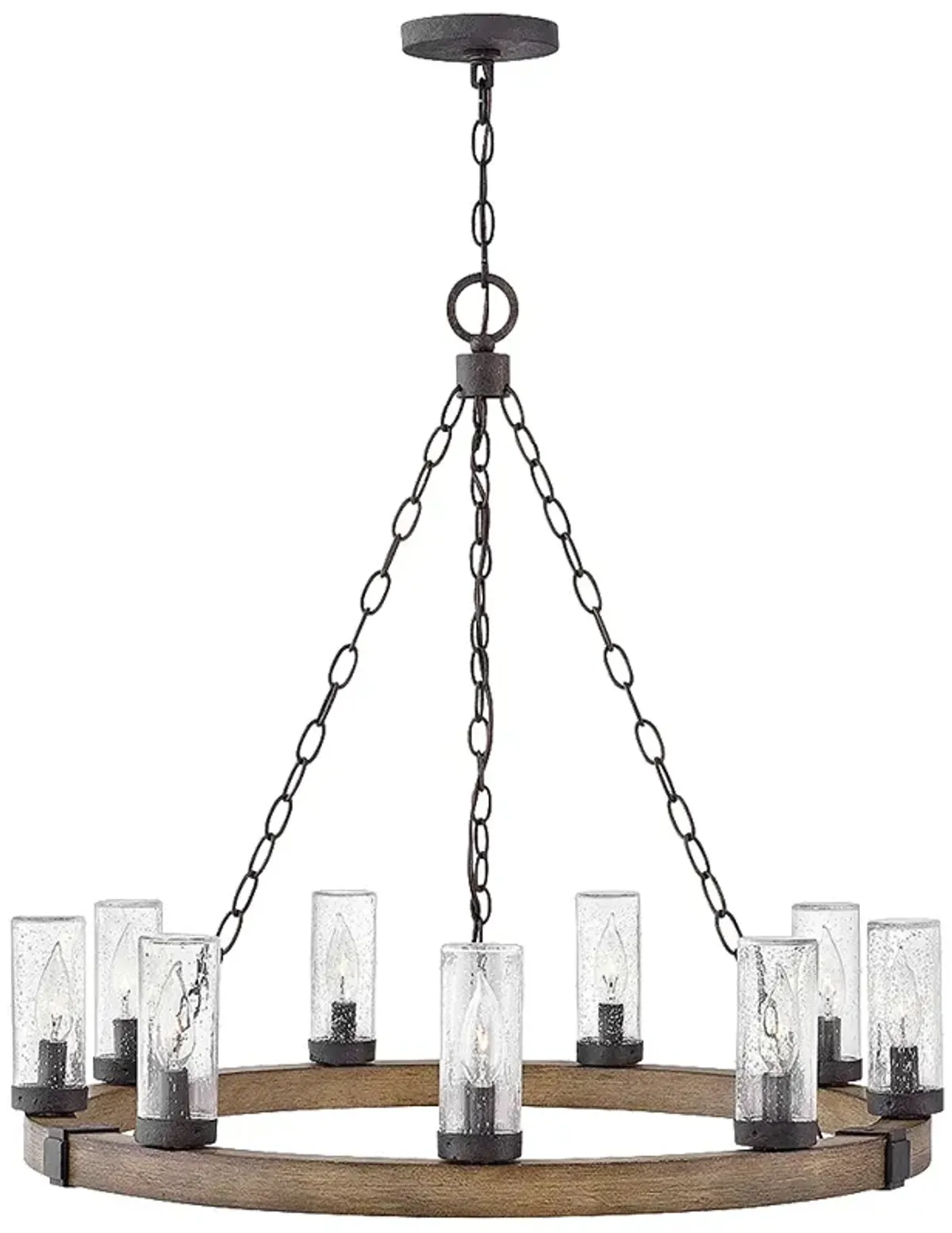 Sawyer Medium Single Tier 12v 24" Wide 6-Light Chandelier