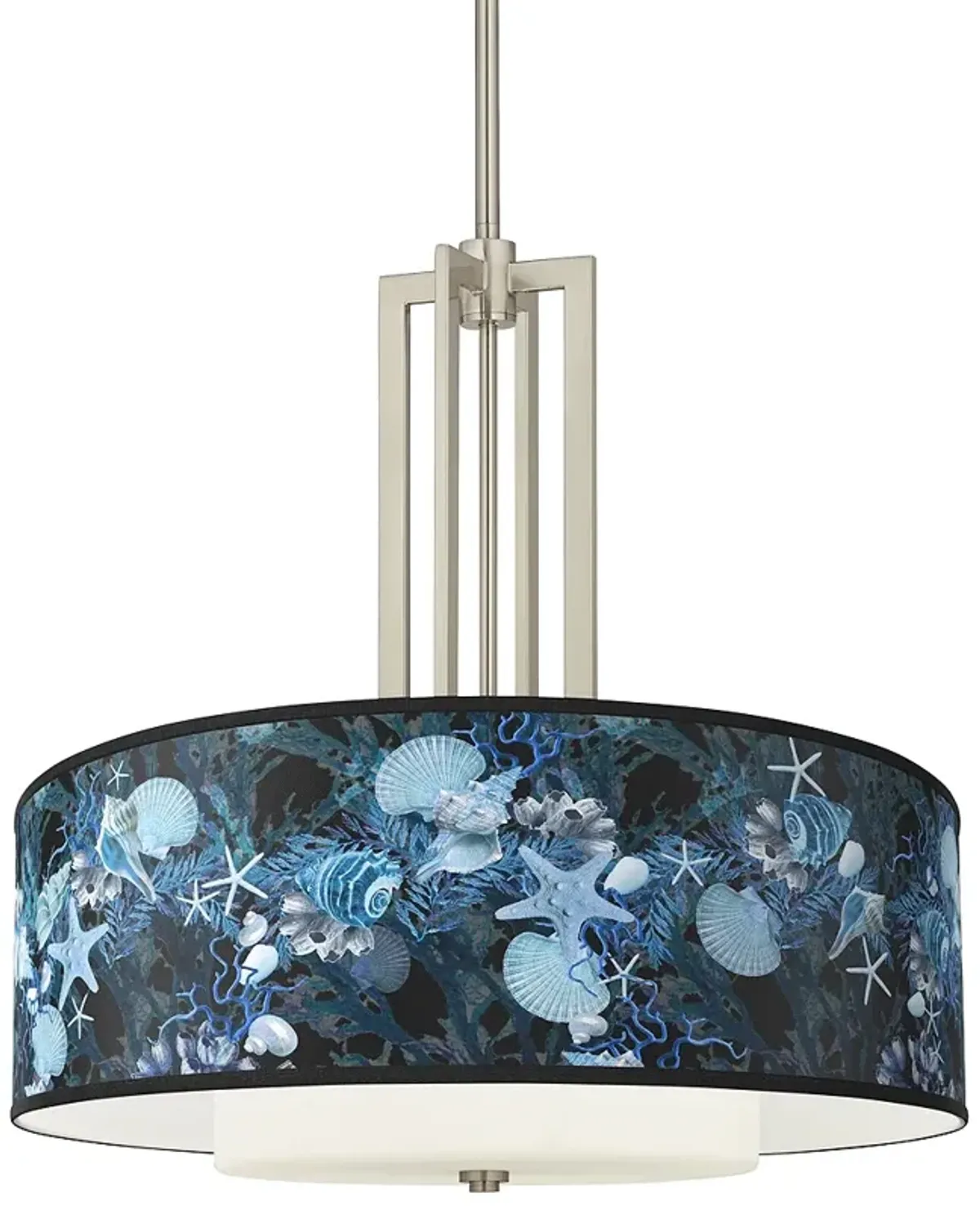 Blue Seas Carey 24" Brushed Nickel 4-Light Chandelier