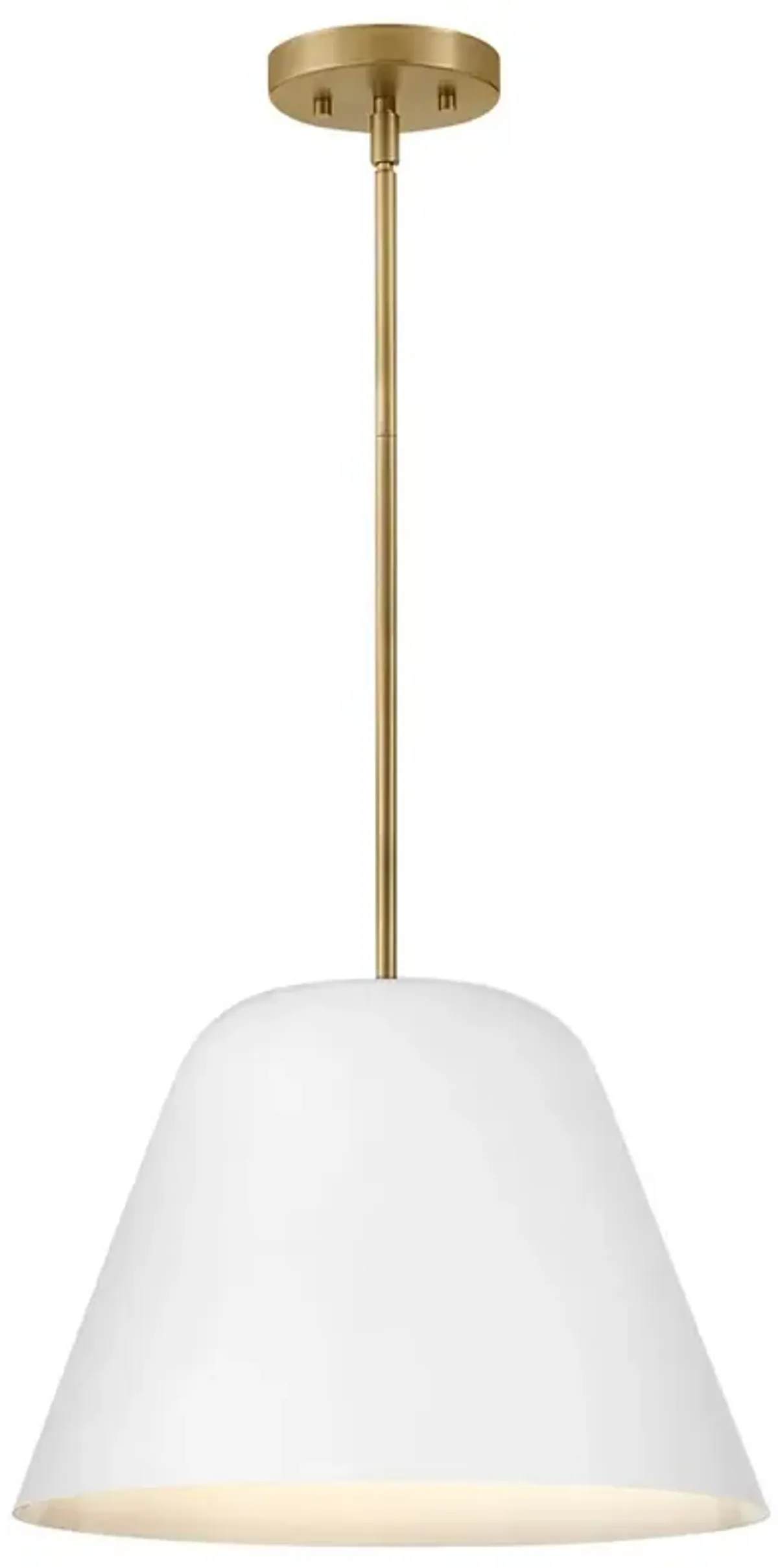 LARK MADI Large Pendant Lacquered Brass with White accents