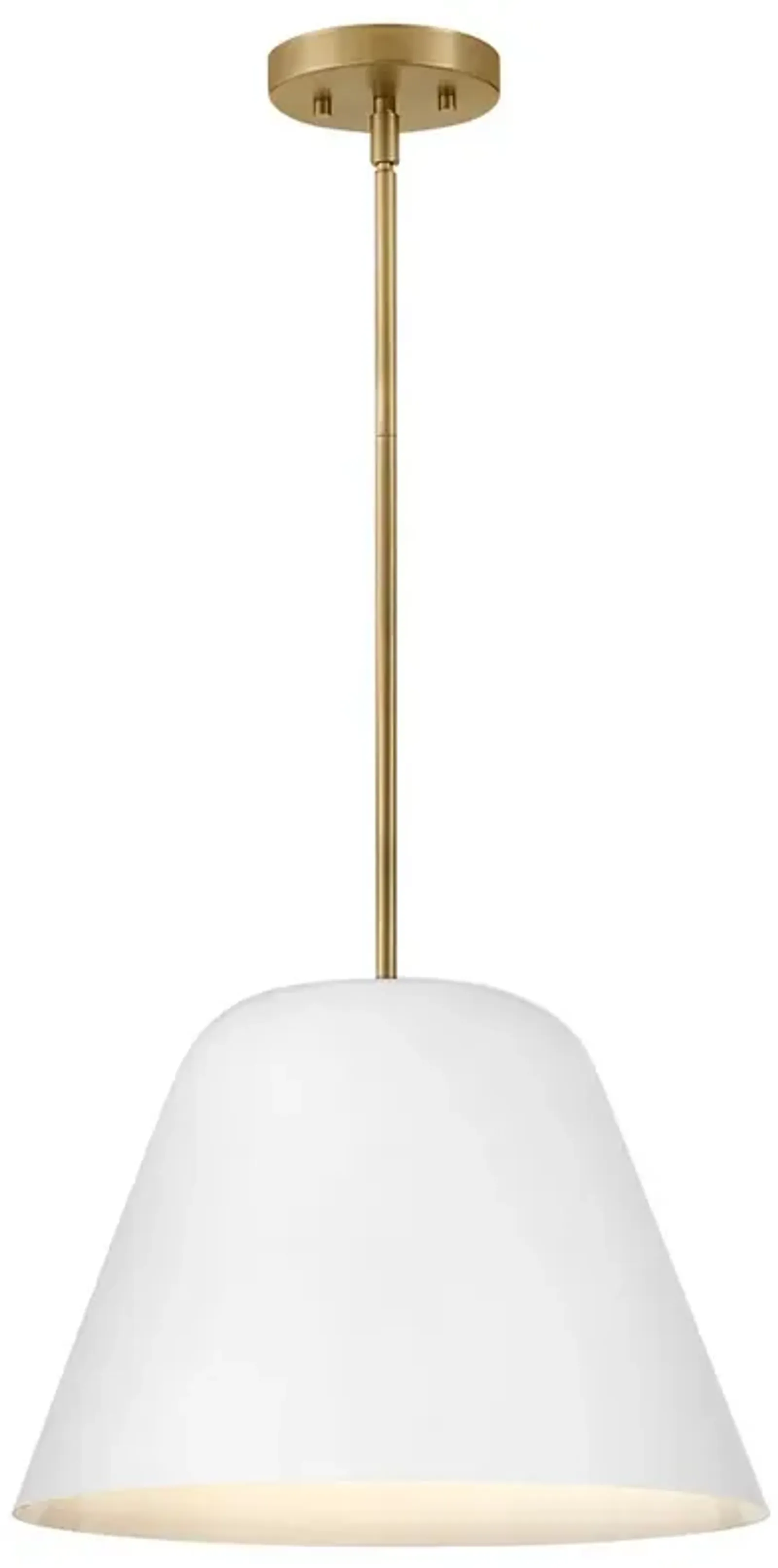 LARK MADI Large Pendant Lacquered Brass with White accents