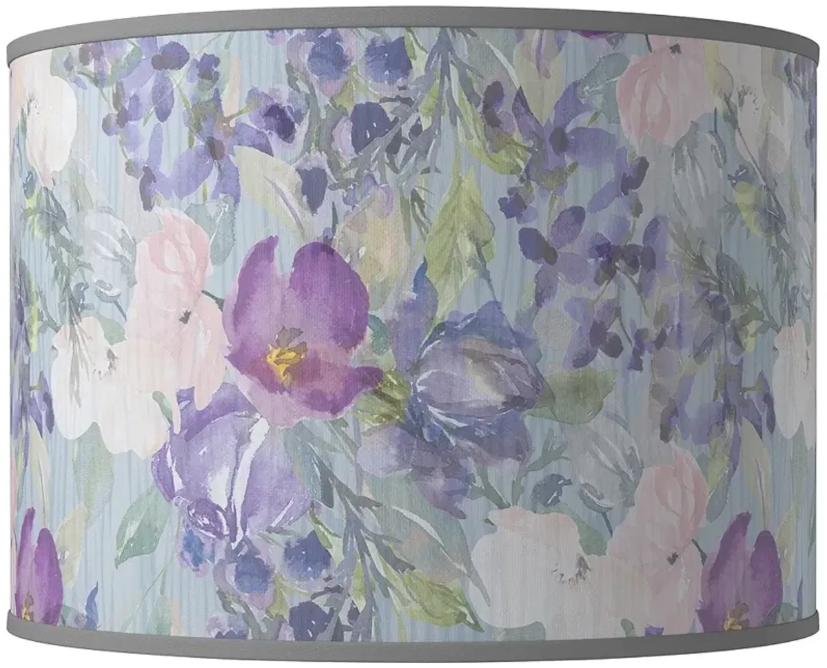 Spring Flowers Giclee Round Drum Lamp Shade 15.5x15.5x11 (Spider)