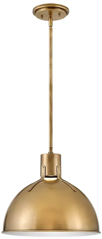 Hinkley Argo 14" Wide Heritage Brass LED Dome Pendant Light