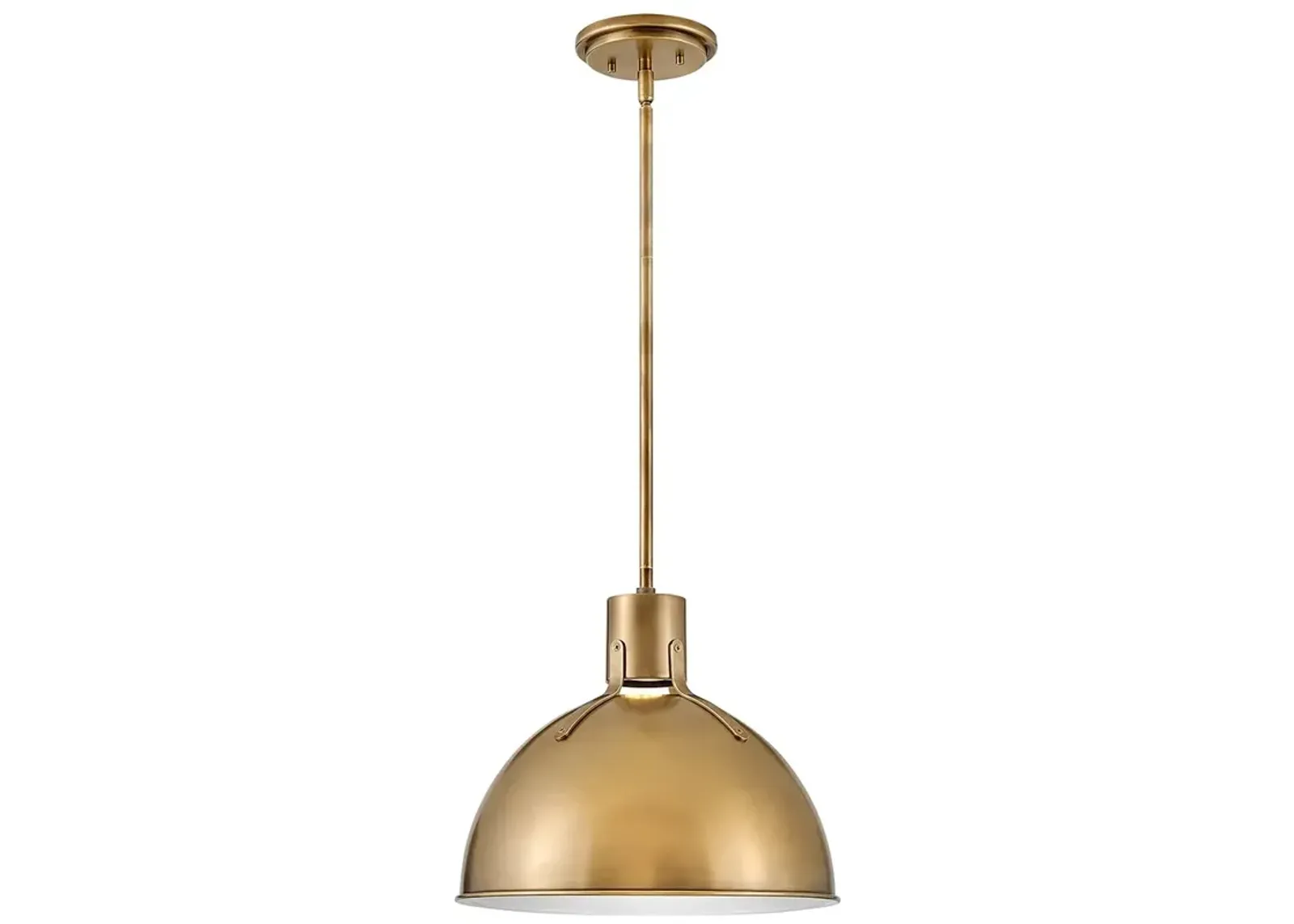 Hinkley Argo 14" Wide Heritage Brass LED Dome Pendant Light