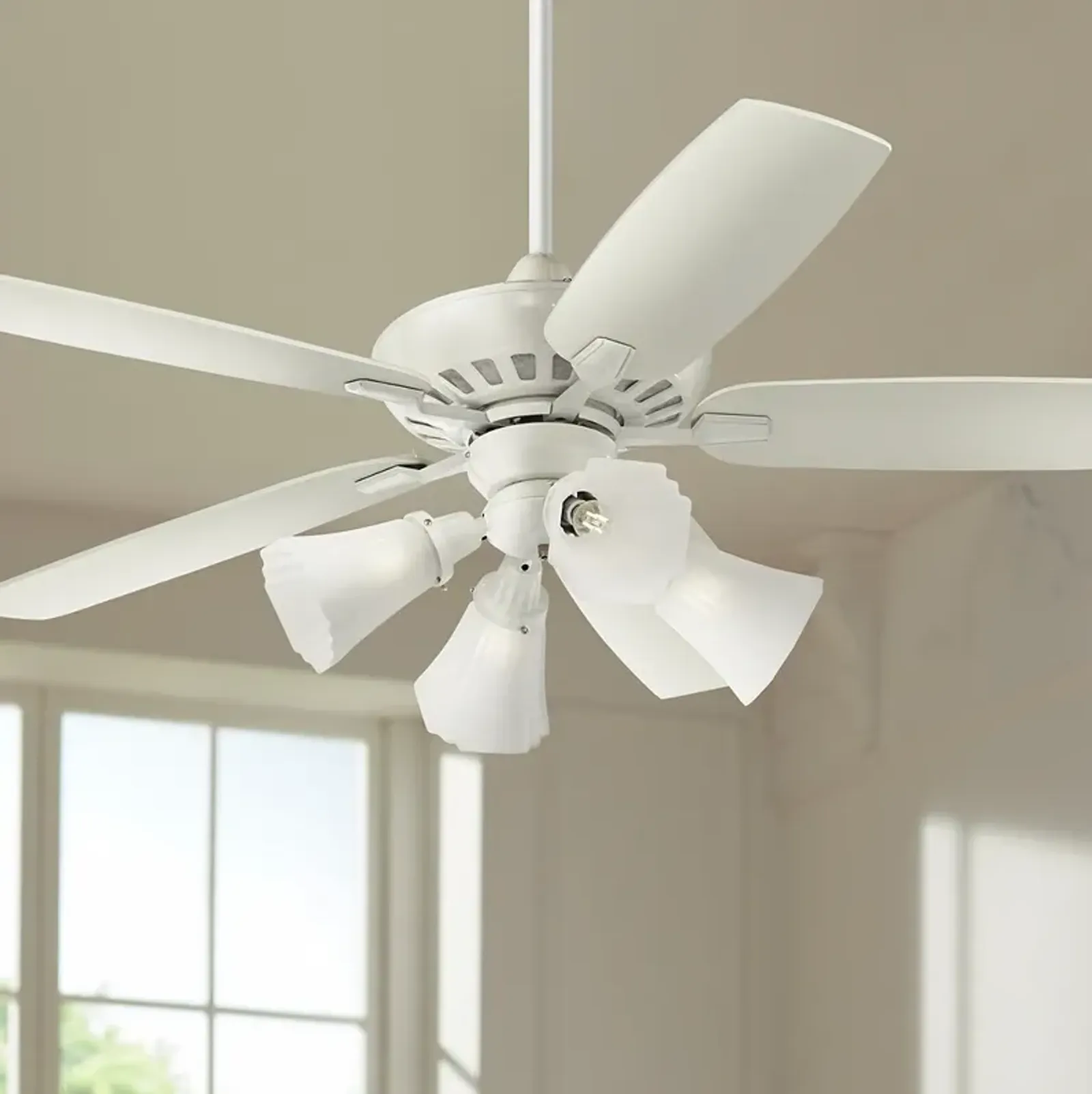 52" Casa Vieja Journey White LED Ceiling Fan with Remote