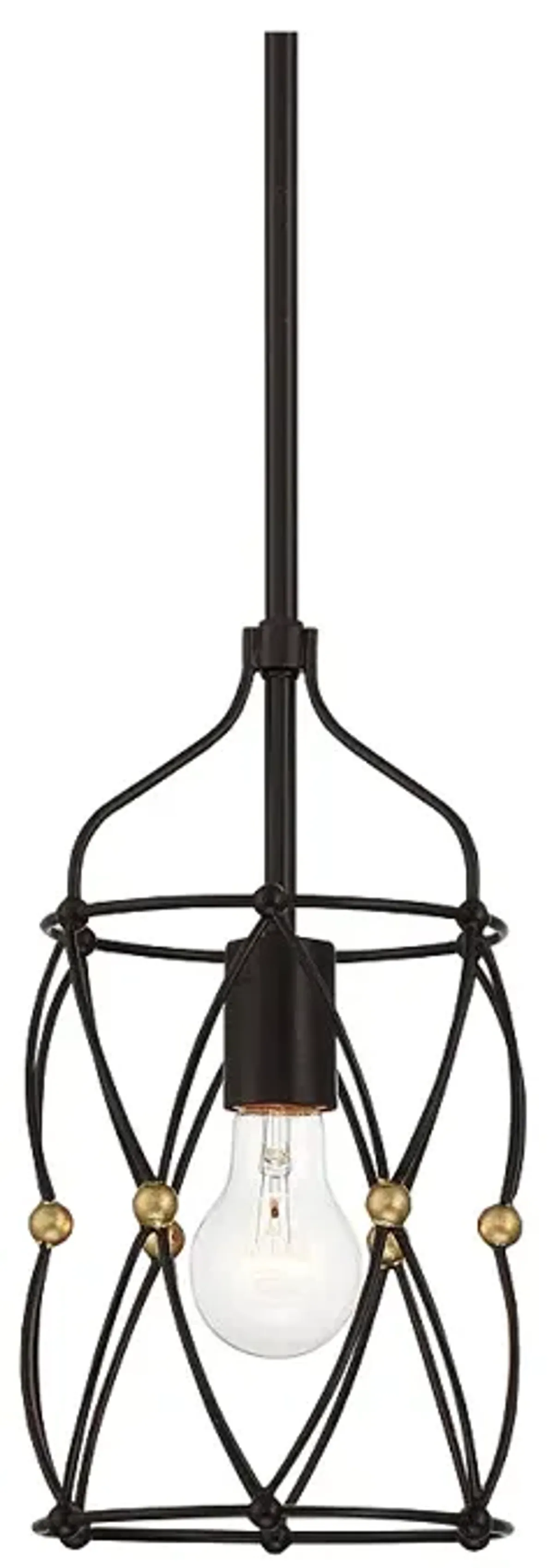 Zucca 1 Light English Bronze &#38; Antique Gold Pendant