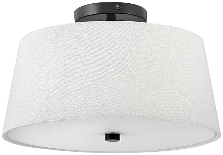 Hinkley Lark Beale 8 1/2" Black and White Flush Mount Ceiling Light