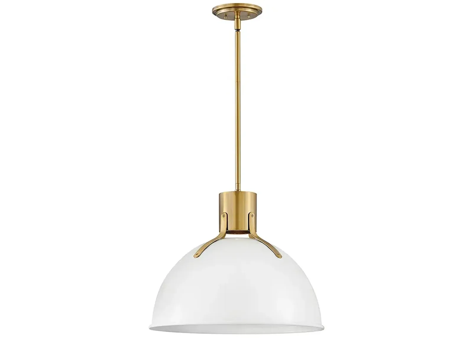 Argo 20" Wide Polished White Brass LED Pendant Light