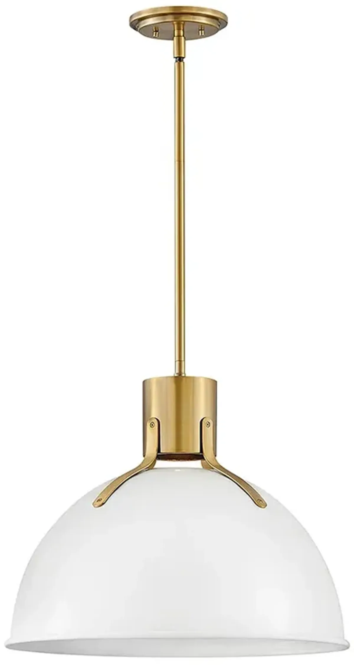 Argo 20" Wide Polished White Brass LED Pendant Light