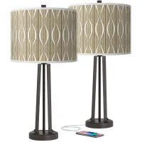 Giclee Glow Floral Spray Brushed Nickel Pull Chain Floor Lamp with Print  Shade 