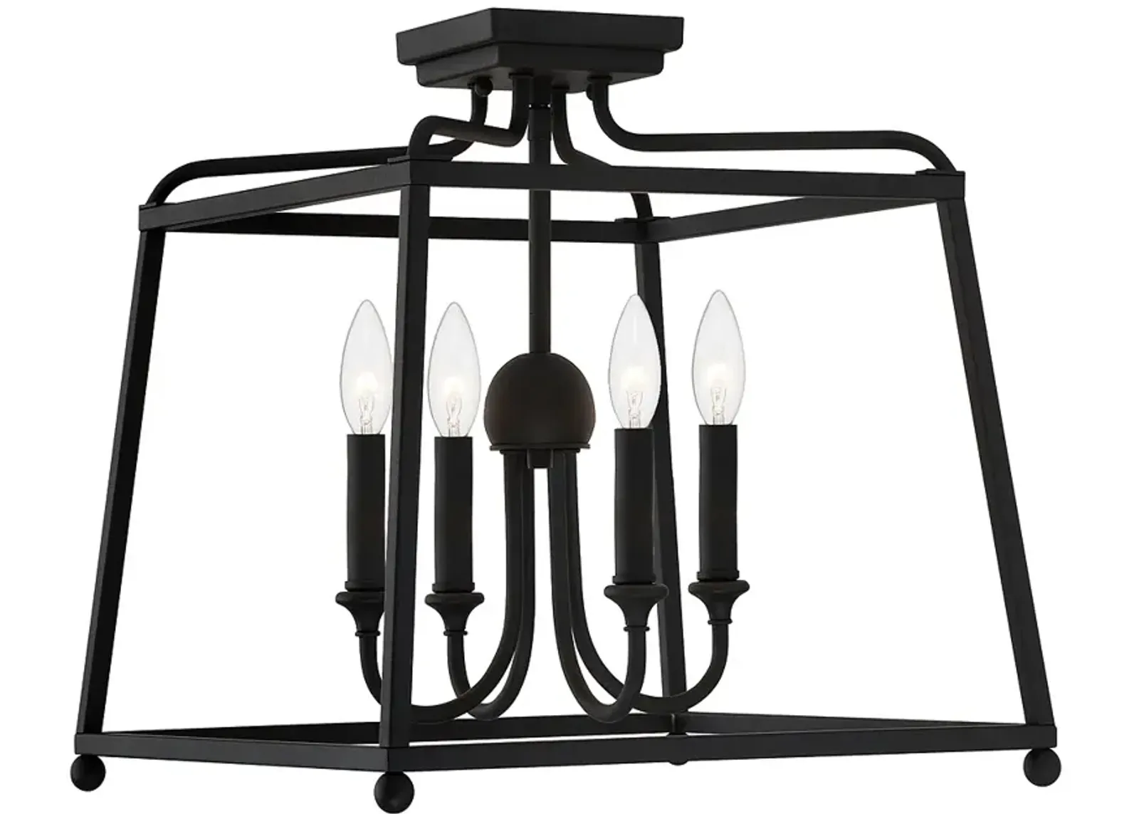 Libby Langdon for Crystorama Sylvan 4 Light Black Forged Ceiling Mount