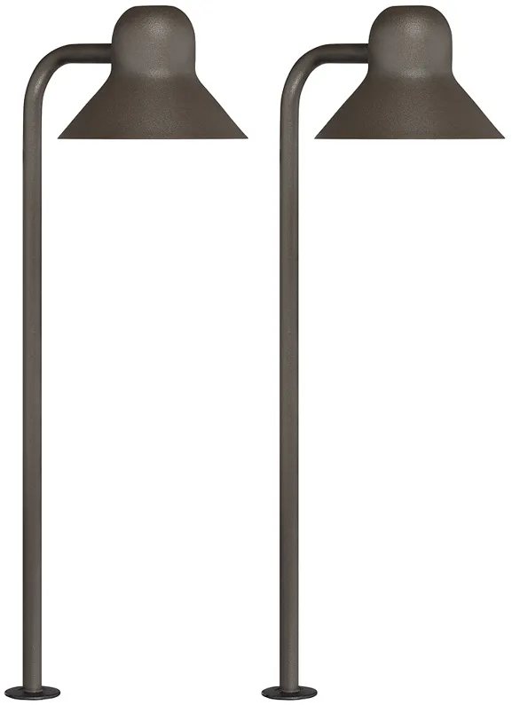 Jayce 18 1/2" High Bronze LED Landscape Path Lights Set of 2