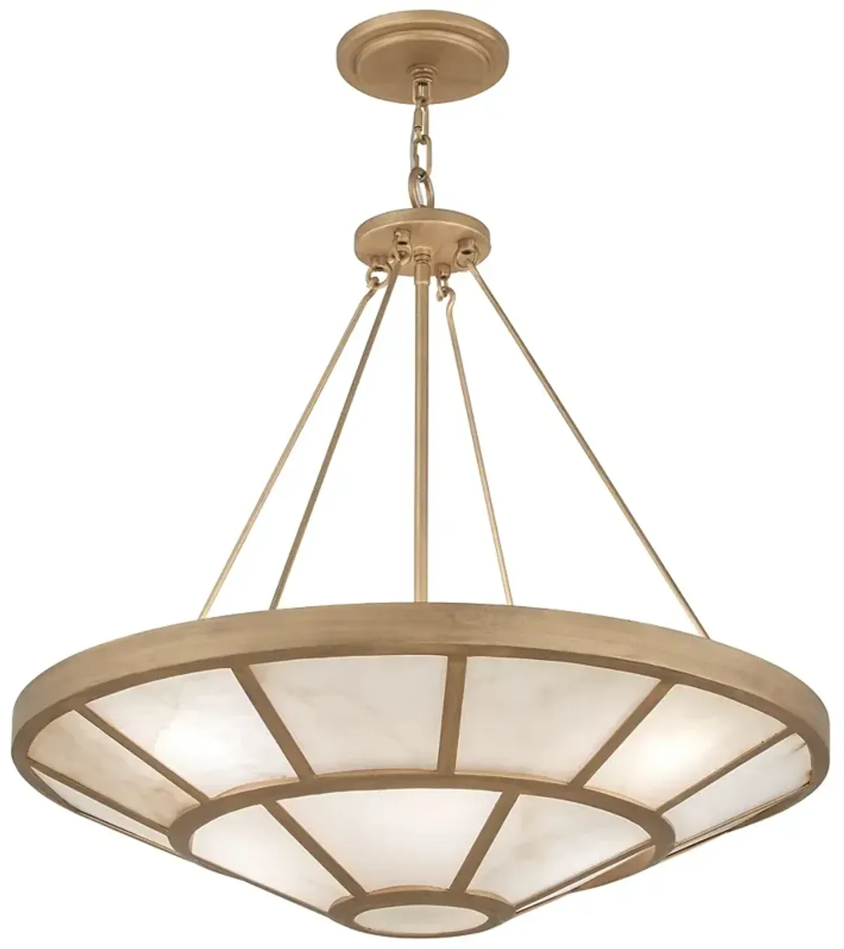 Metropolitan Istria 8-Light 28-in Ashen Gold Pendant with ALABASTER Shade
