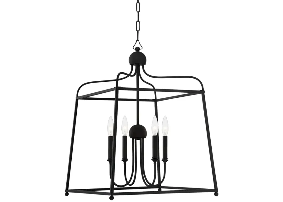 Crystorama Sylvan 21 1/2" Wide 4 Light Black Open Frame Chandelier