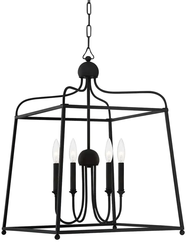 Crystorama Sylvan 21 1/2" Wide 4 Light Black Open Frame Chandelier