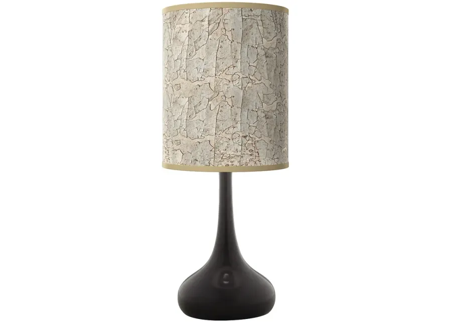 Al Fresco Giclee Black Droplet Table Lamp