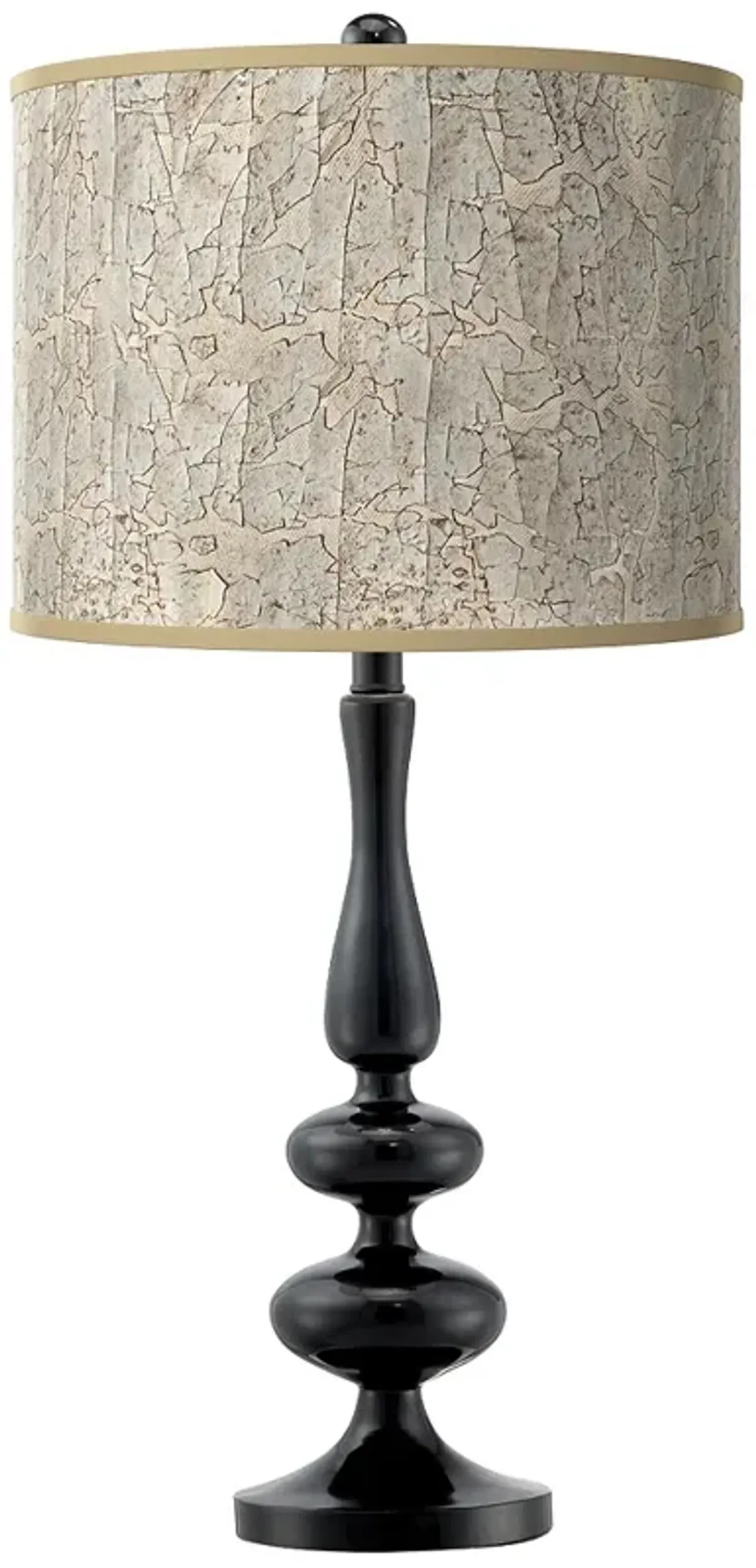 Al Fresco Giclee Paley Black Table Lamp