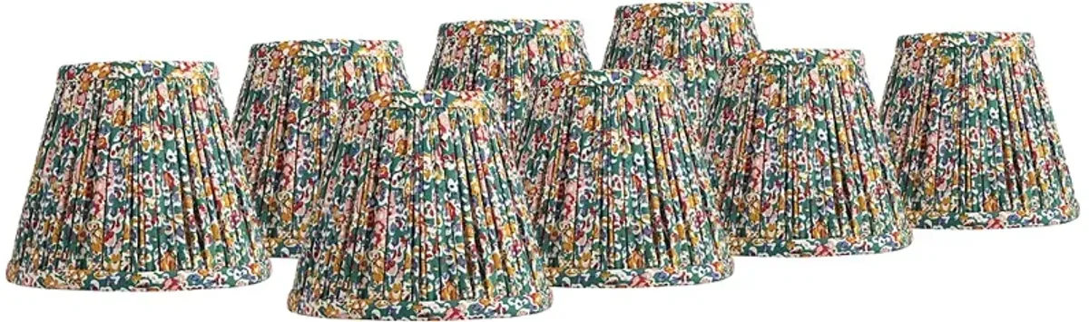 Springcrest Multi-Color Pleated Clip-On Lamp Shades 3.5x6x5 Set of 8
