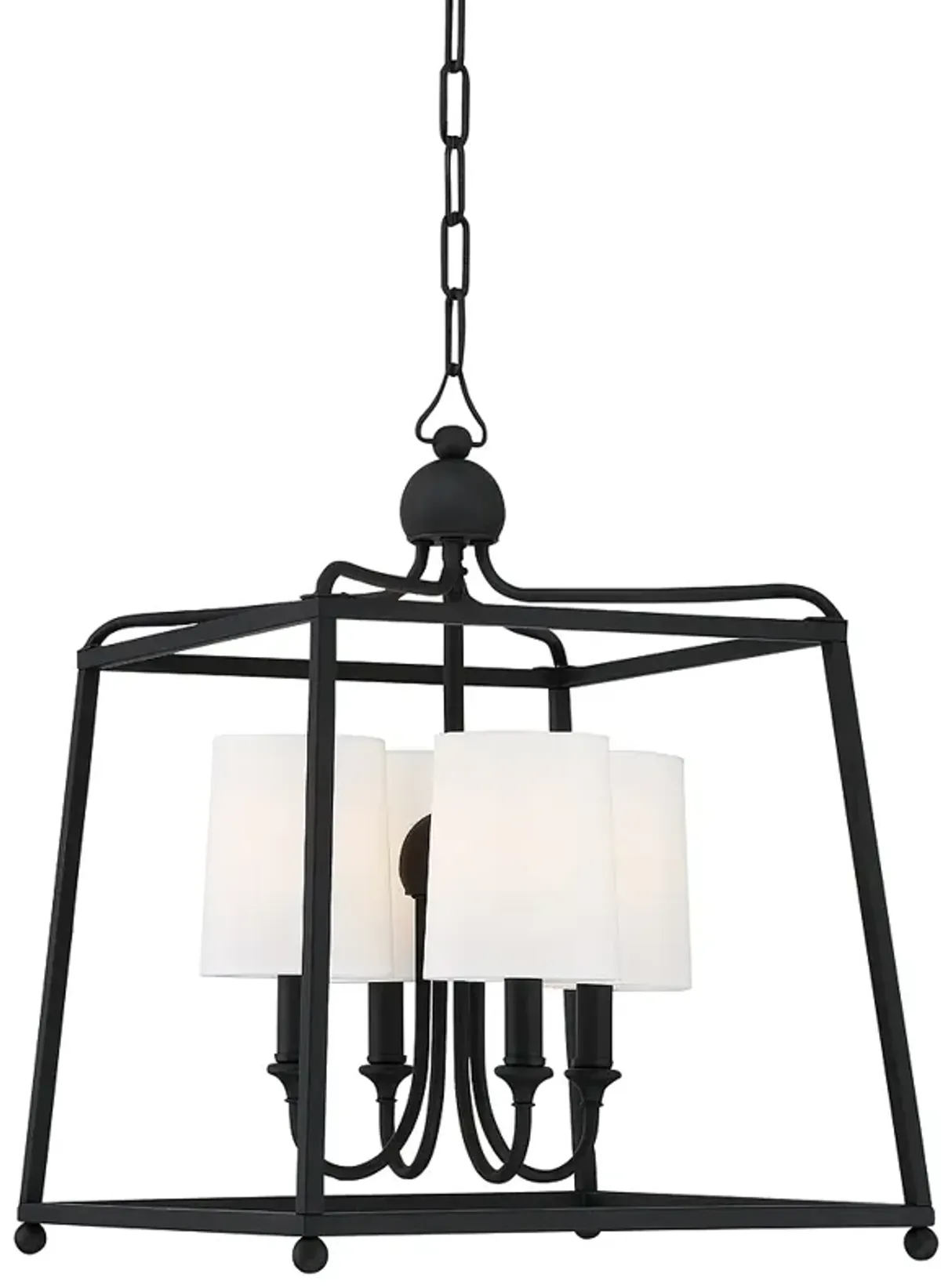 Libby Langdon for Crystorama Sylvan 4 Light Black Forged Chandelier