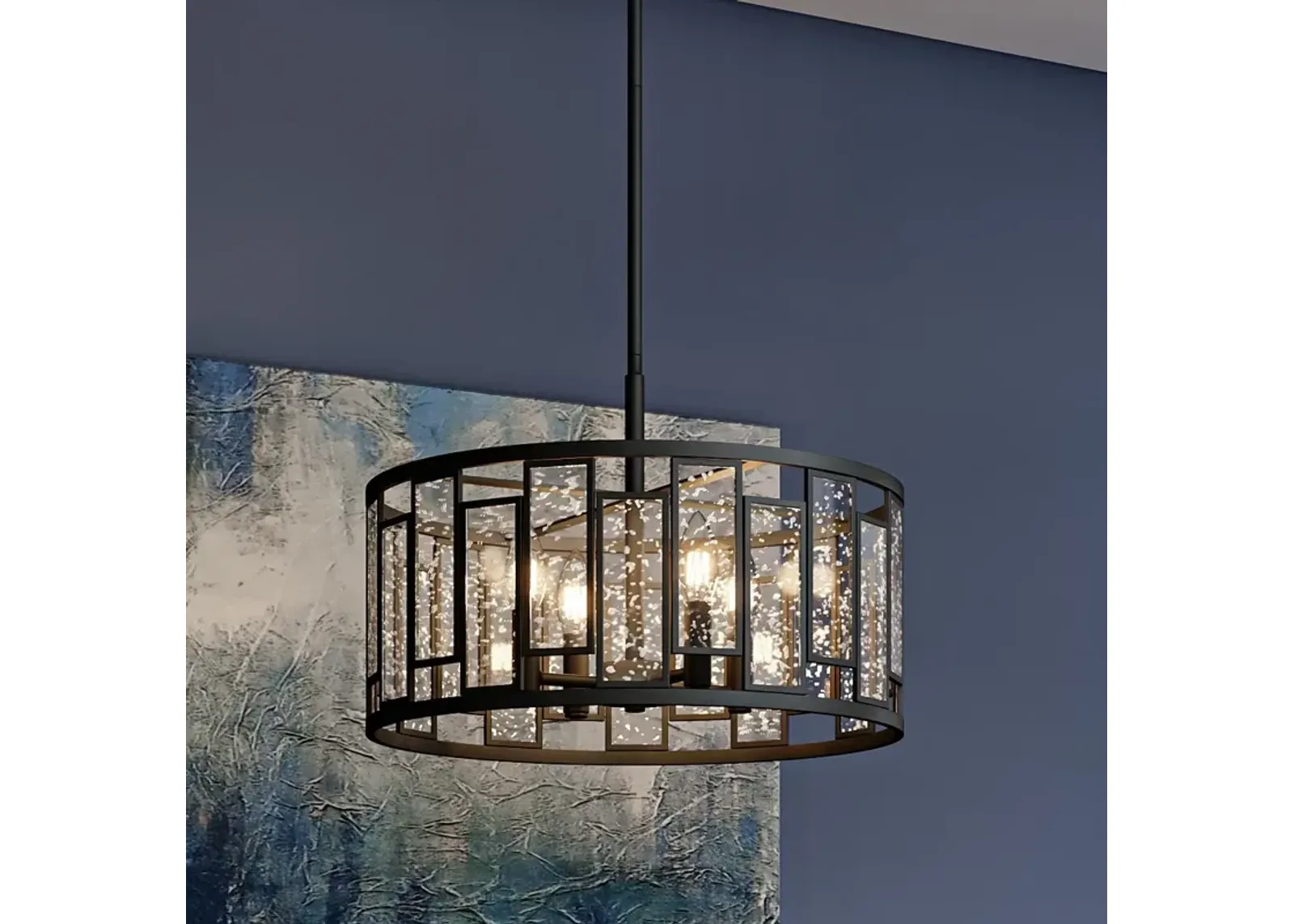 Bankston 4-Light Matte Black Pendant