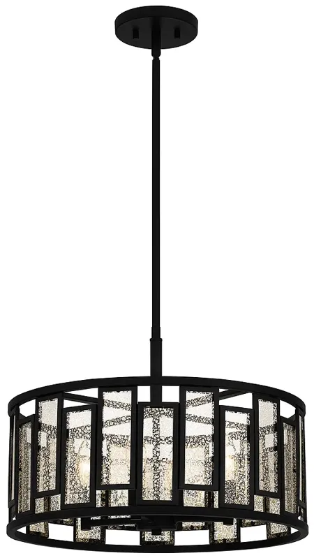 Bankston 4-Light Matte Black Pendant