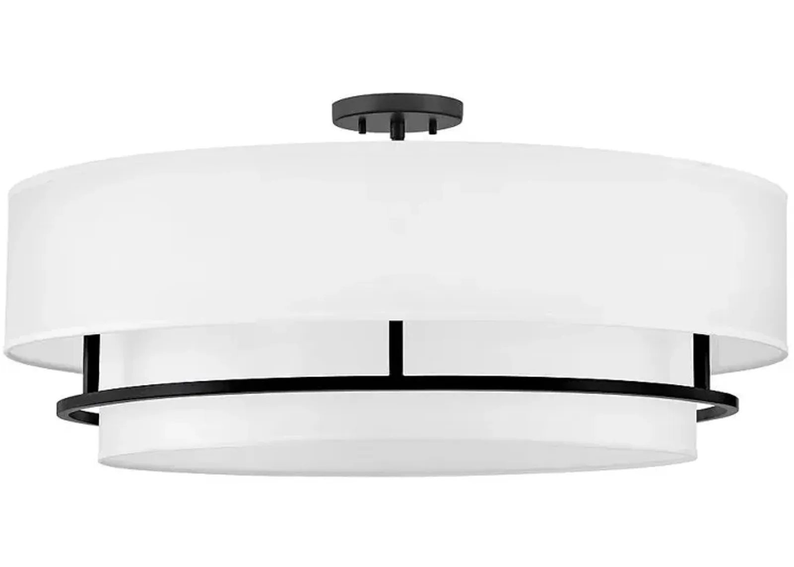 Hinkley Graham 30" Wide Black and White Large Modern Ceiling Light