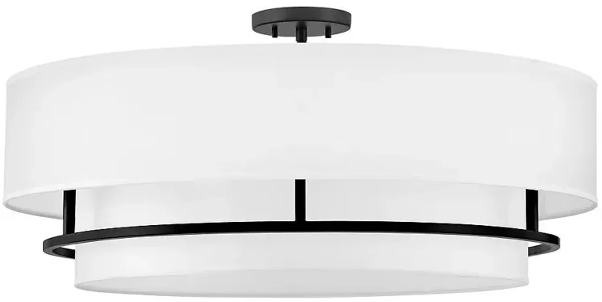 Hinkley Graham 30" Wide Black and White Large Modern Ceiling Light