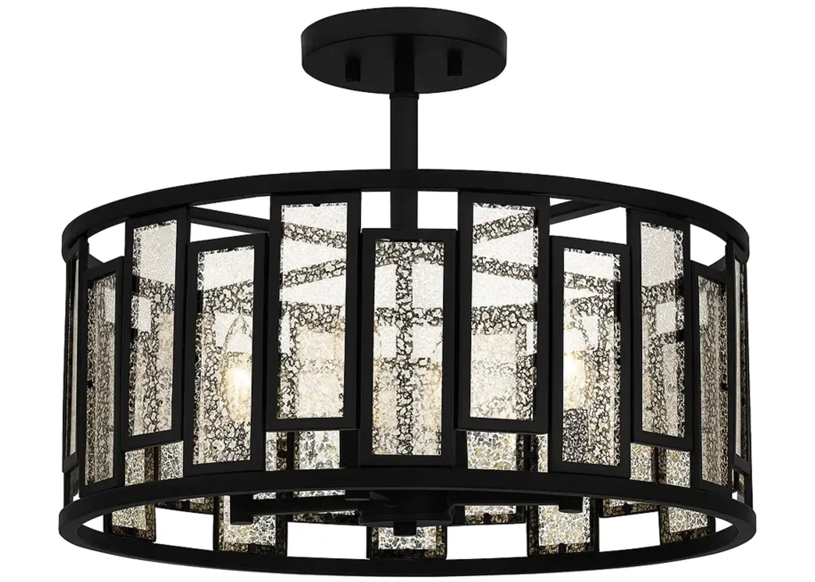 Quoizel Bankston 18 1/4"W Matte Black 4-Light Ceiling Light